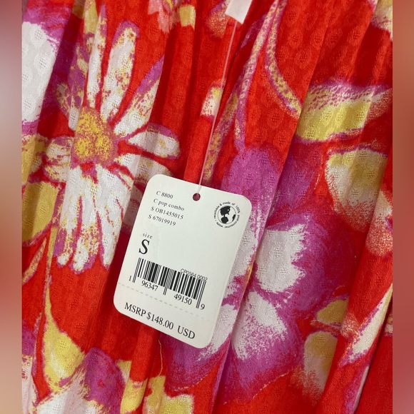 NWT FREE PEOPLE WOMEN'S WISTERIA FLORAL PRINT MAXI DRESS - Picture 9 of 9
